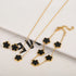 Adjustable Gold-Plated Stainless Steel Plant Flower Bracelet for Women – Trendy Clover Design with Five Leaf Petals, Waterproof & Anti-Allergic Jewelry Gift